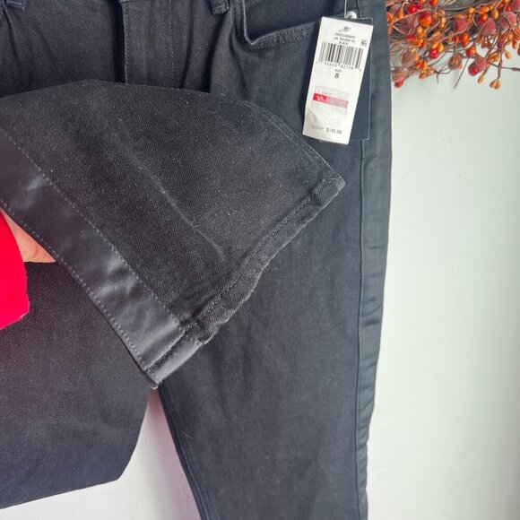 Lauren Ralph Lauren BLACK LABEL Women's Satin-Stripe High-Rise Boot Jeans Sz 8 - Picture 5 of 11
